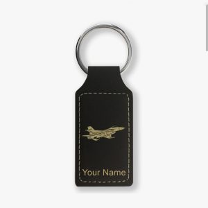 Leather Aircraft Keychain