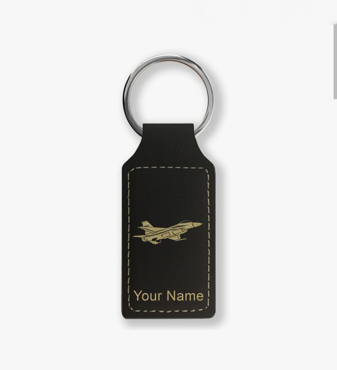 Leather Aircraft Keychain